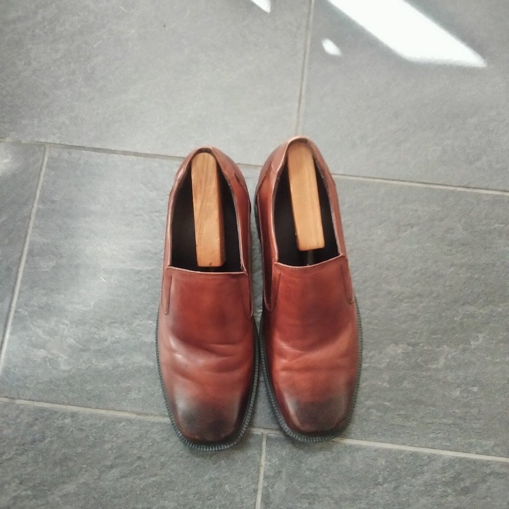 Calden Men's Invisible Height Increasing Elevator Shoes - Dark Brown Leather